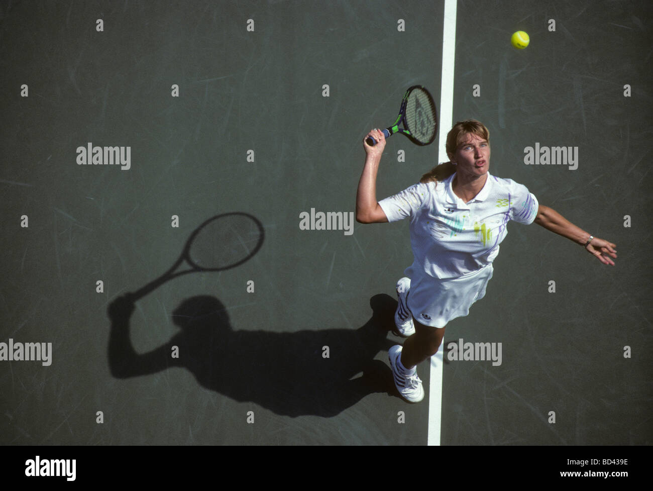 Steffi Graf GER bei der 1990 US Open Tennis Championships Stockfoto