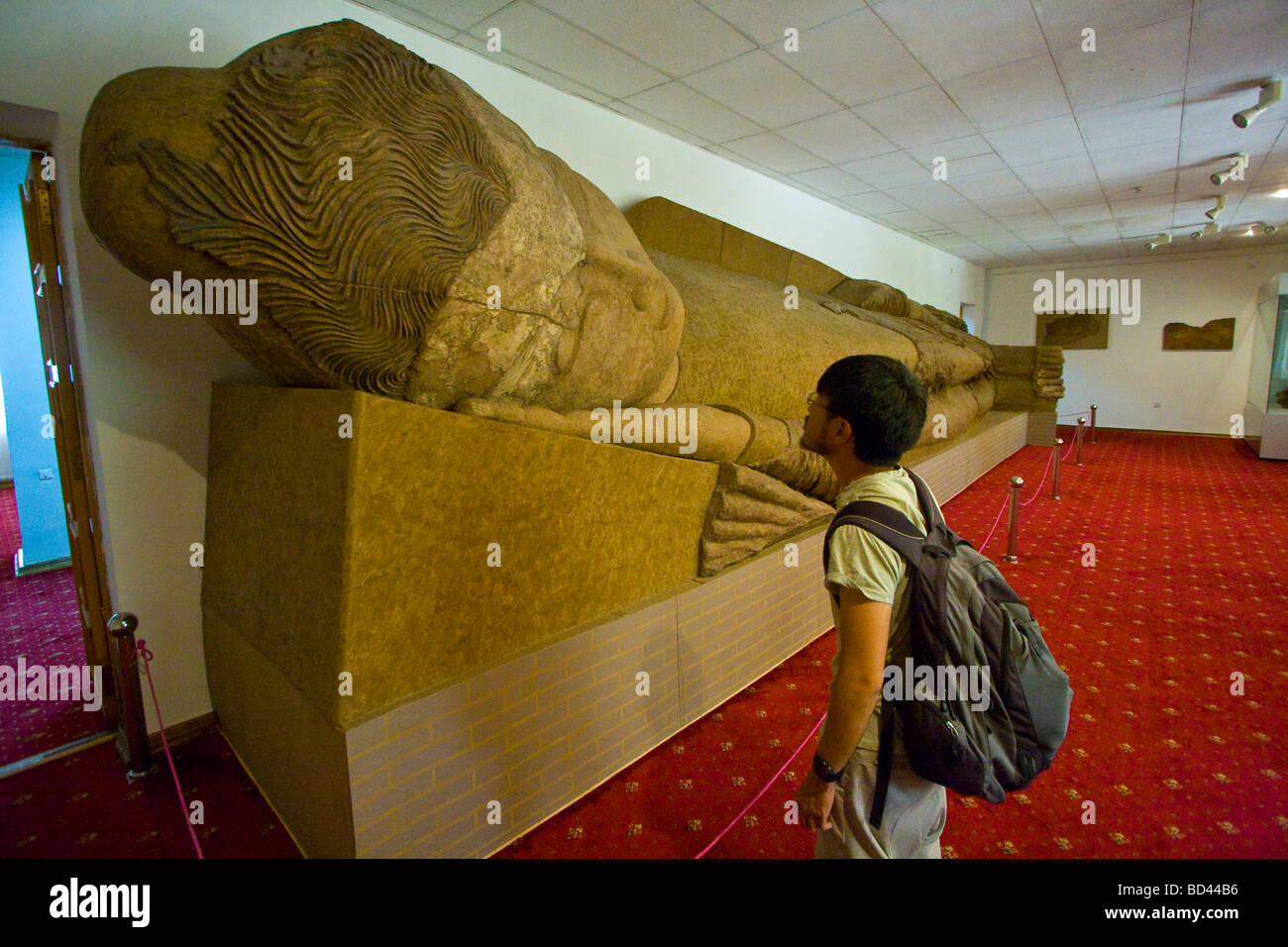 Reclining Buddha-Statue von Ajina Tappa Museum of National Antiquities Duschanbe Tadschikistan Stockfoto