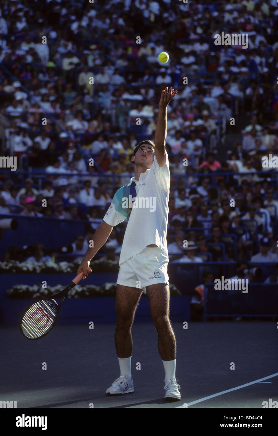 Pete Sampras USA bei der 1990 US Open Tennis Championships Stockfoto