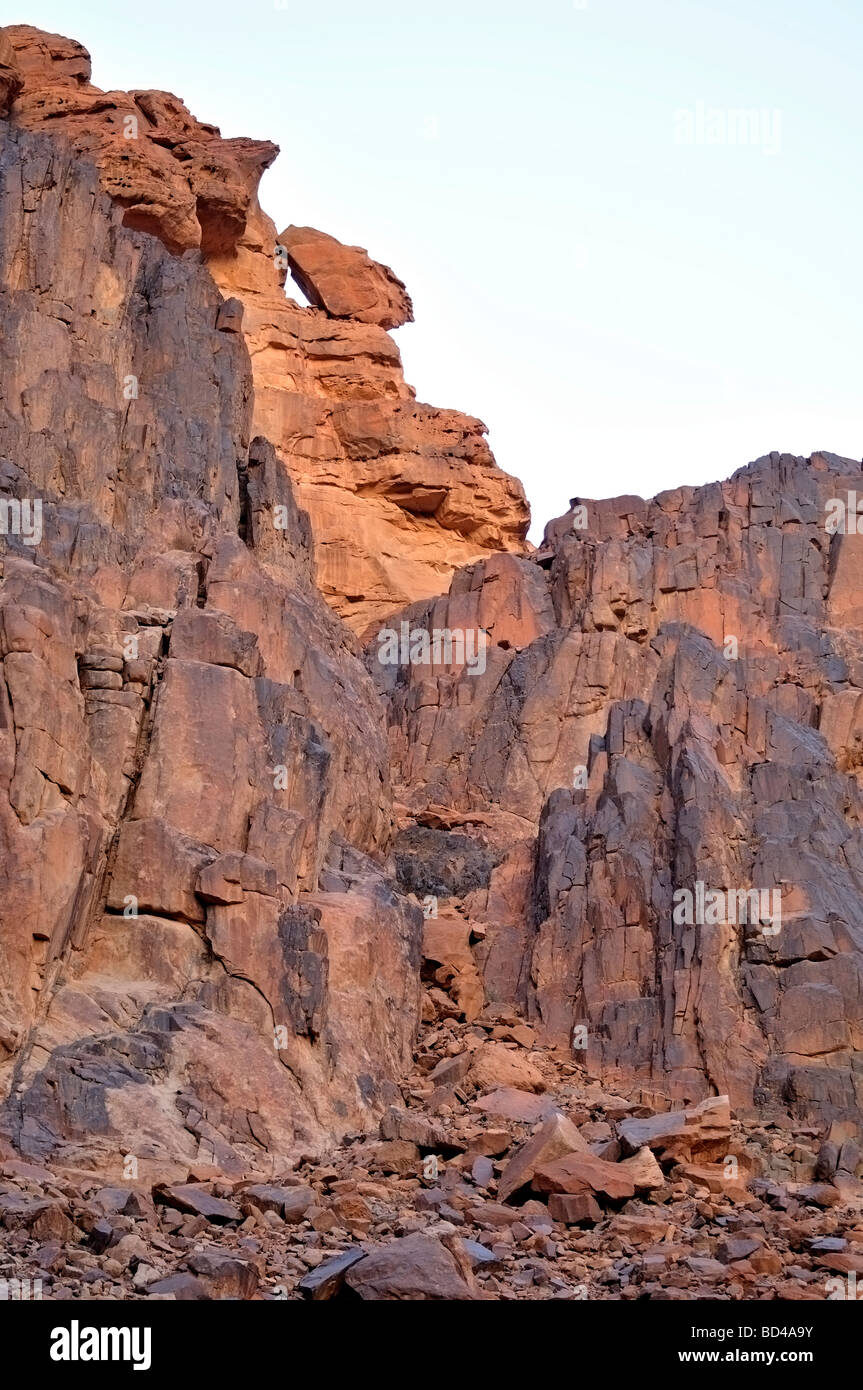 Wadi Rum Tal Jordan Stockfoto