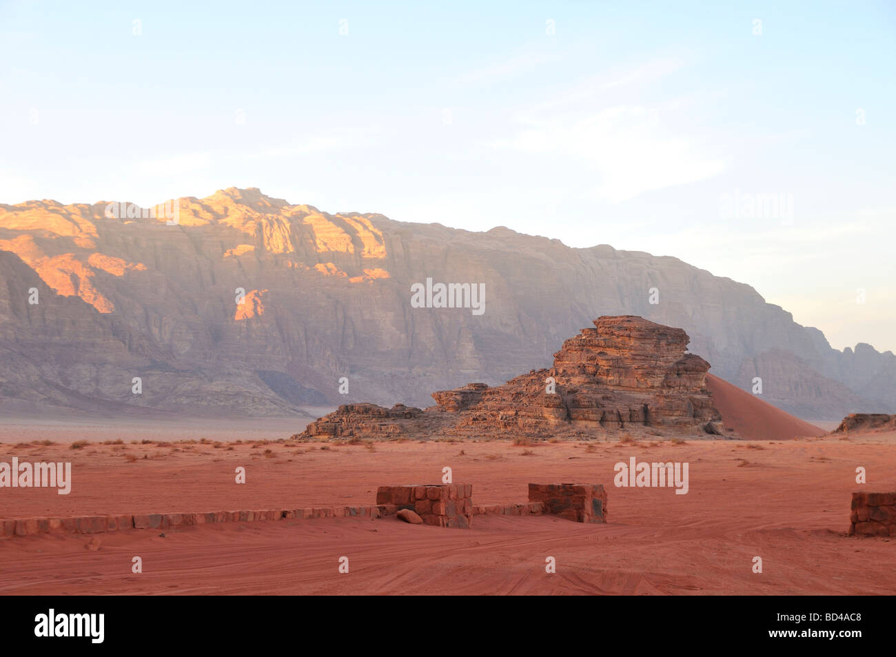 Lawrence Frühling im Wadi Rum Valley Jordan Stockfoto
