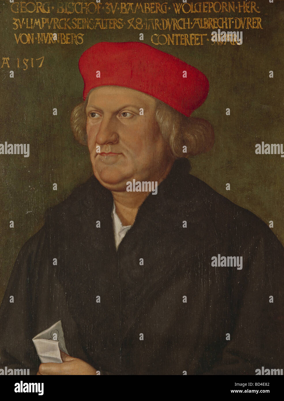 George III (Schenk von Limpurg), 1470-1522, Bischof von Bamberg 1505-1522, Porträt, Gemälde von Albrecht Dürer, 1517, Artist's Urheberrecht nicht gelöscht werden Stockfoto