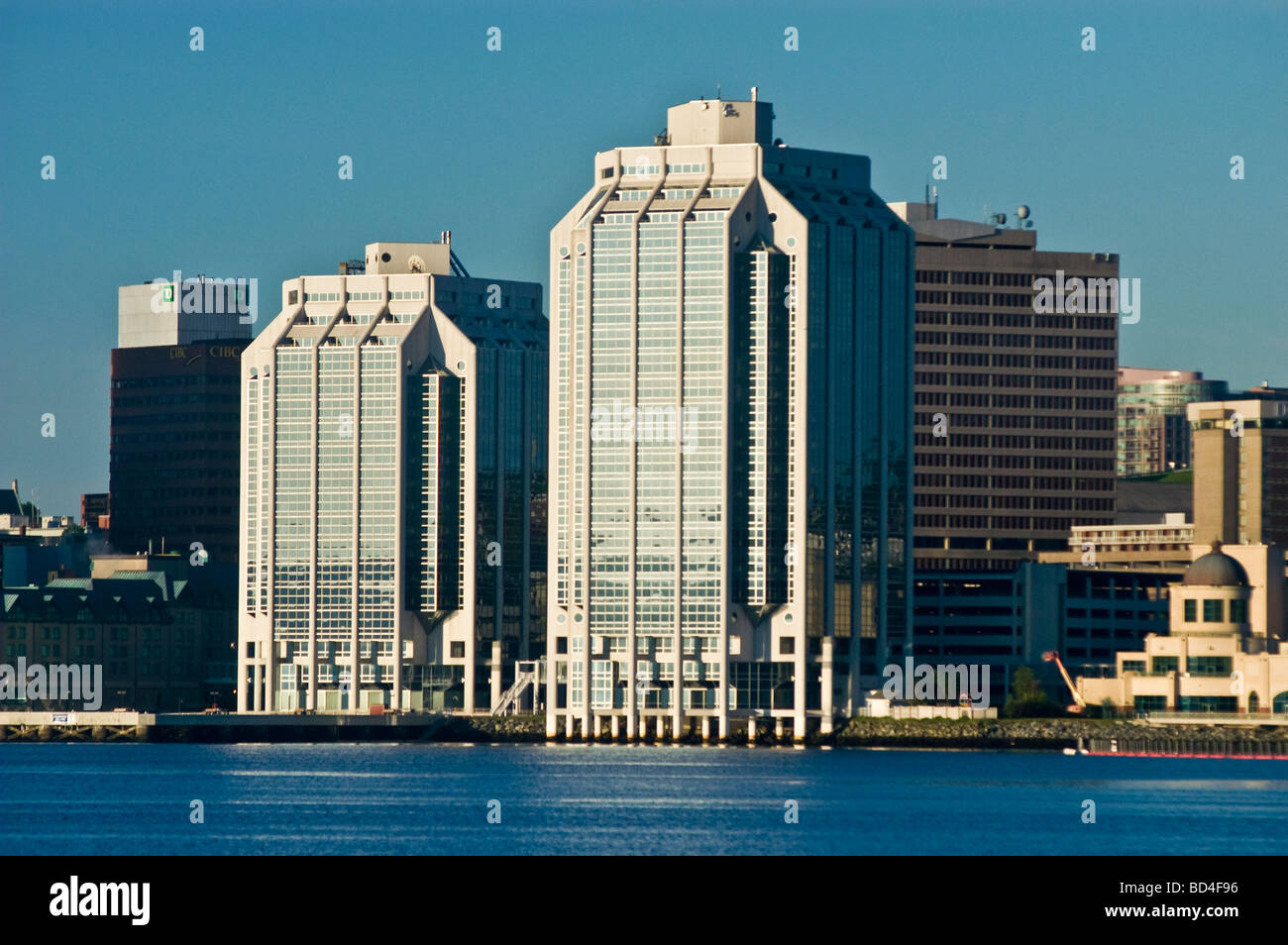 Purdy Wharf, Twin Tower, Halifax Waterfront Architektur, Nova Scotia, Kanada Stockfoto Purdy Wharf, Twin Tower, Halifax Waterfront Architektur, Nova Scotia, Kanada Stockfoto