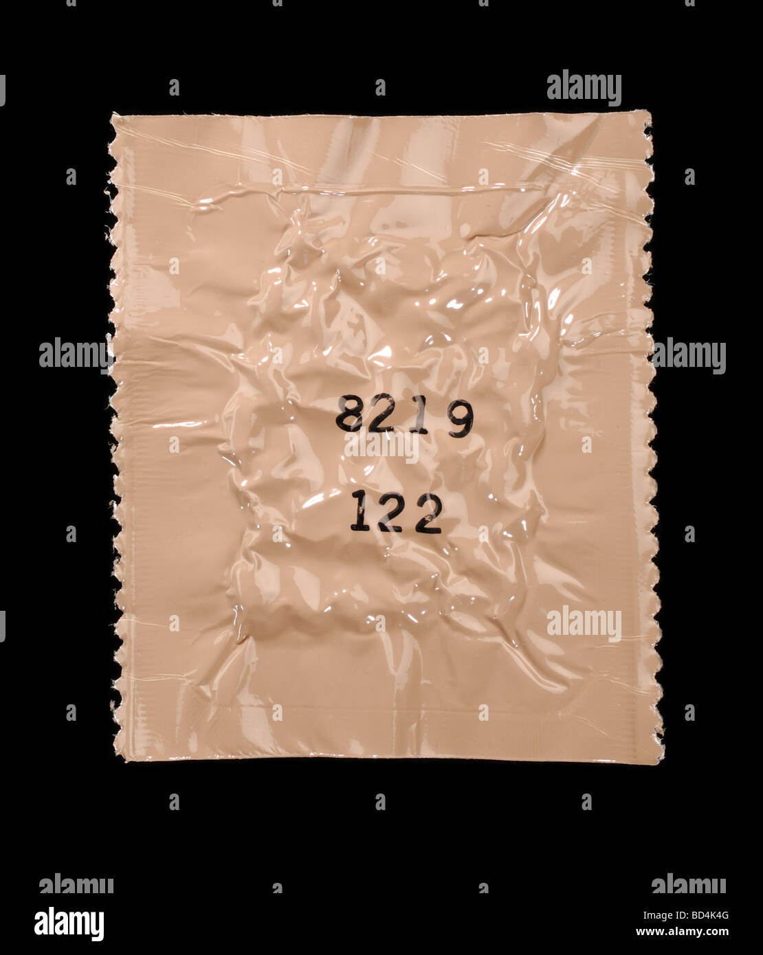 Braune Kunststoff-Container der militärischen Essensrationen Stockfoto