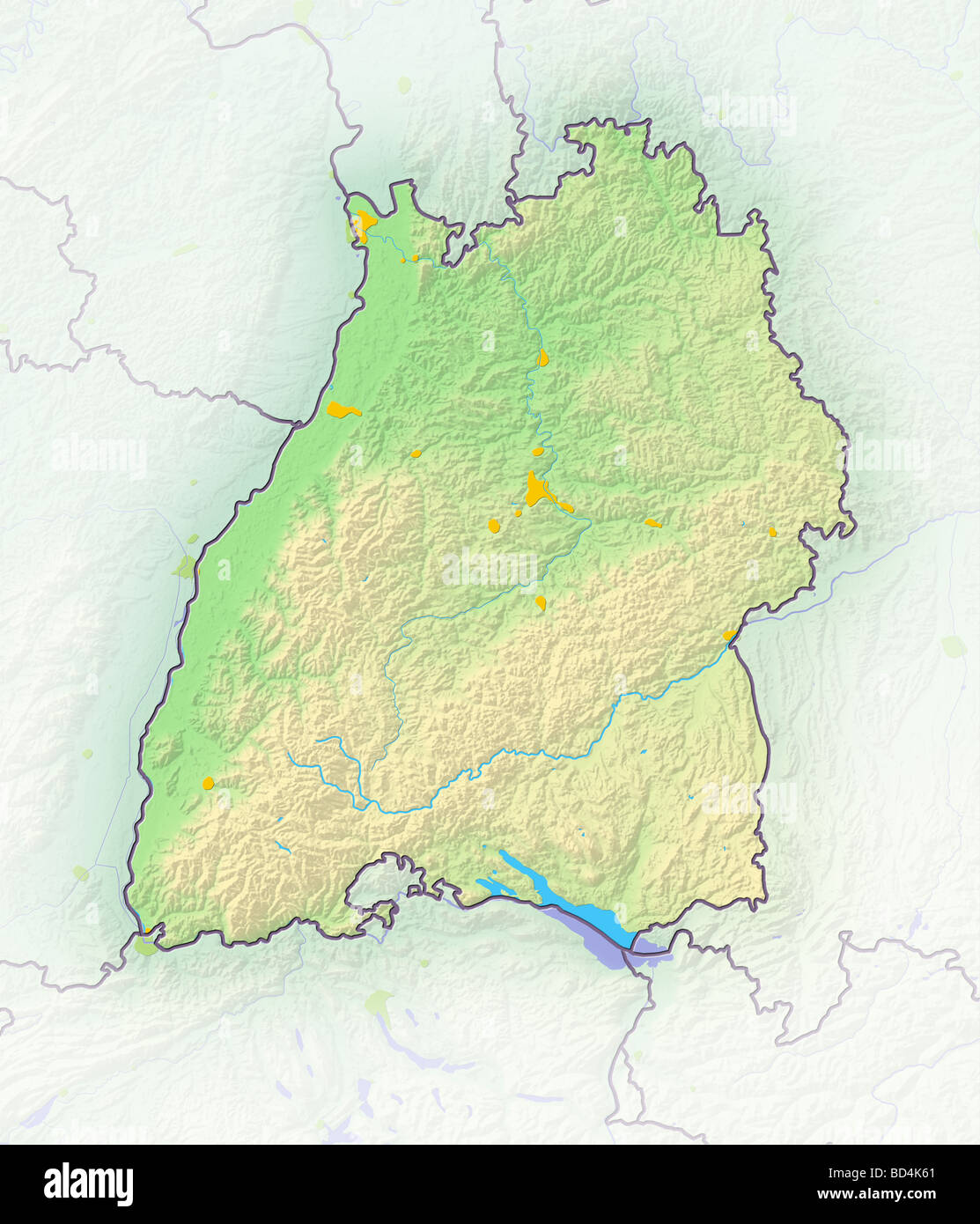 Topographische Karte Baden Württemberg Download Kostenlos Topographic Map Germany Stockfotos und -bilder Kaufen - Alamy