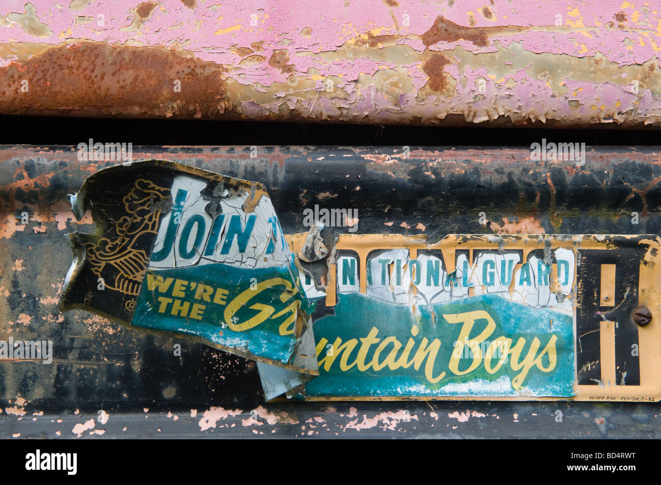 Schulbus-Nummernschild Stockfoto