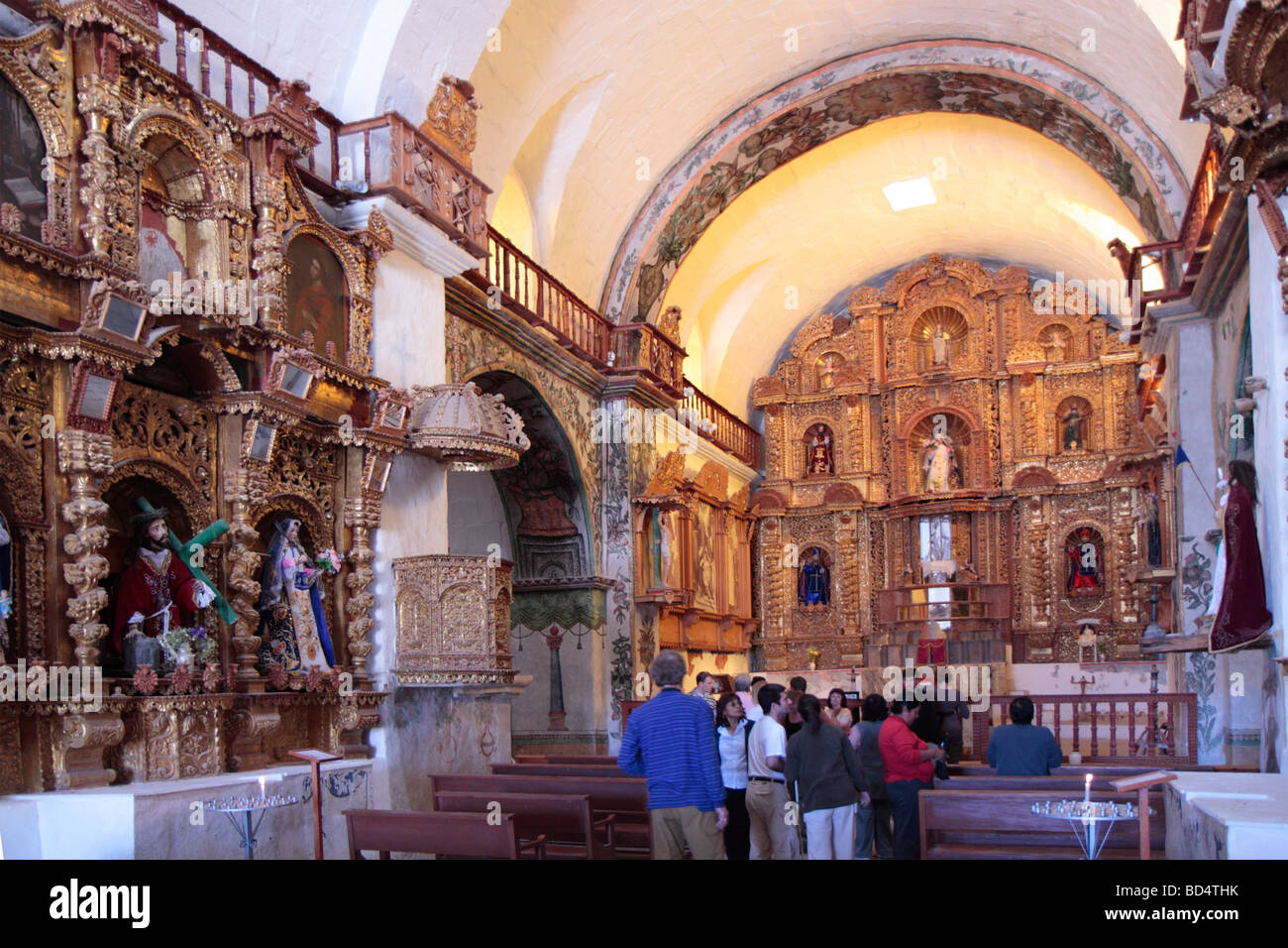 Kirche von Maca, in der Nähe von Colca Canyon, Peru, Südamerika Stockfoto