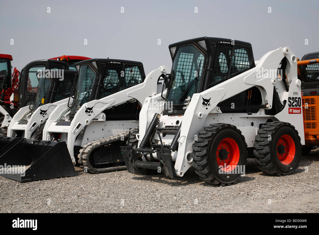 Bobcat-Ausrüstung robustes Bagger-Bilder Bilder Fotos Fotografie Nahaufnahme Verkauf auf alamy horizontal in USA US hochauflösend Stockfoto
