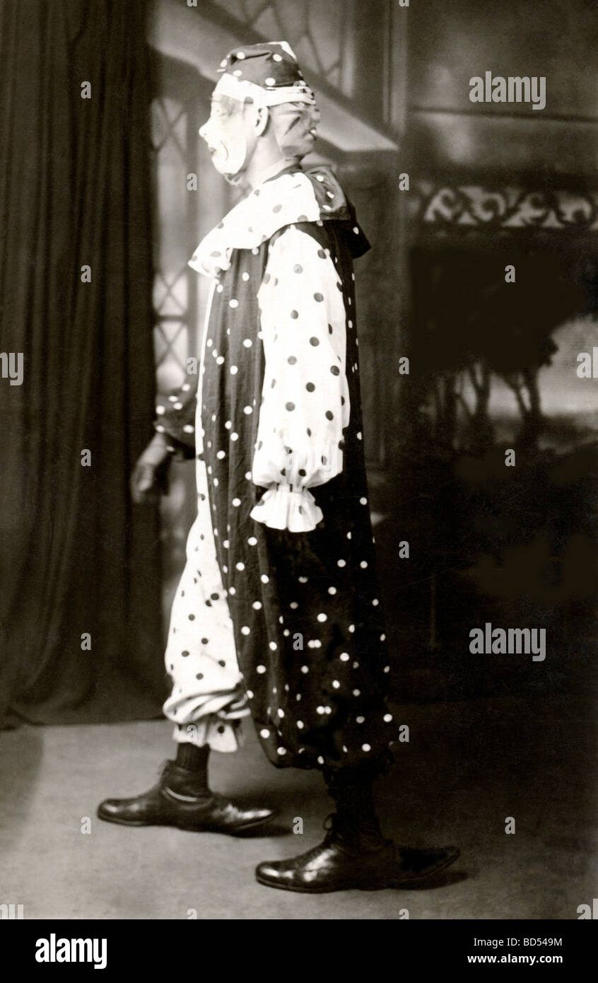 Zwei konfrontiert rückwärts Clown Stockfoto