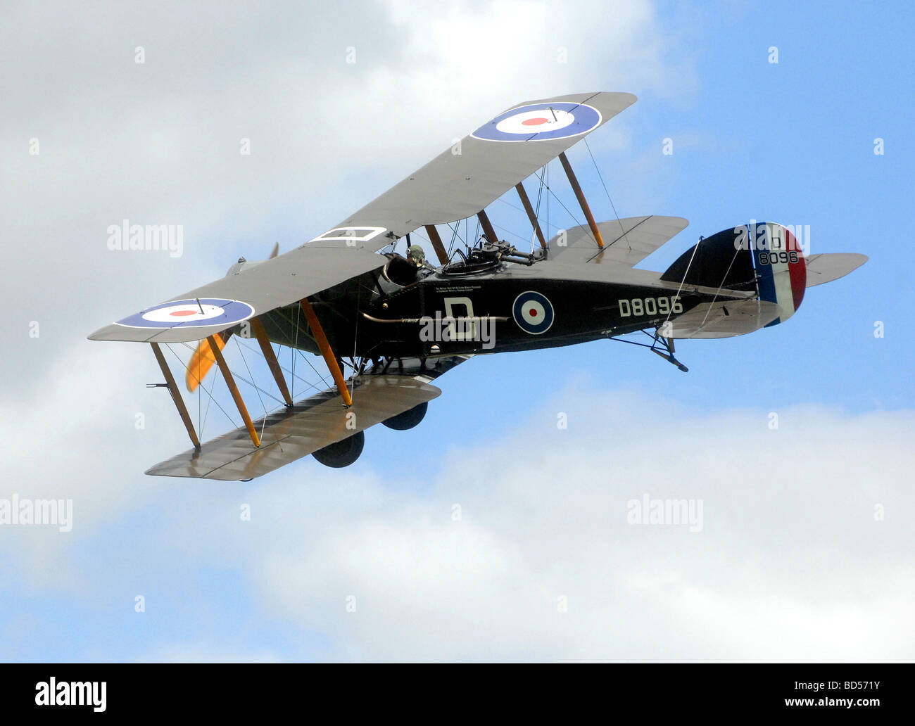 Luftfahrt-Militär-Flugzeug fliegen Luft-Flügel-Bristol-fb2-Kämpfer Stockfoto