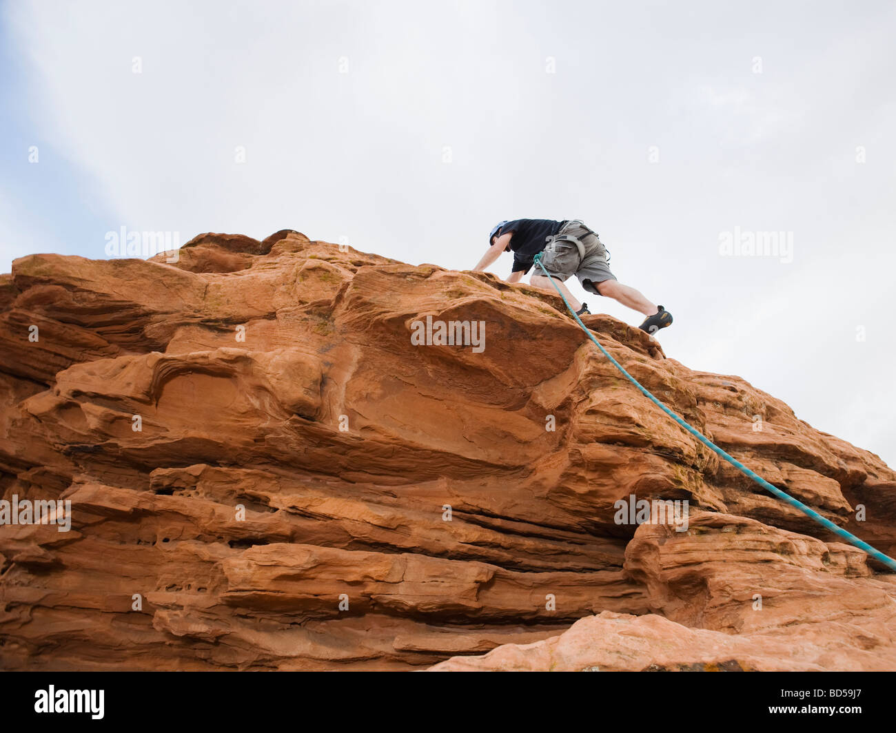 Ein Kletterer am Red Rock Stockfoto