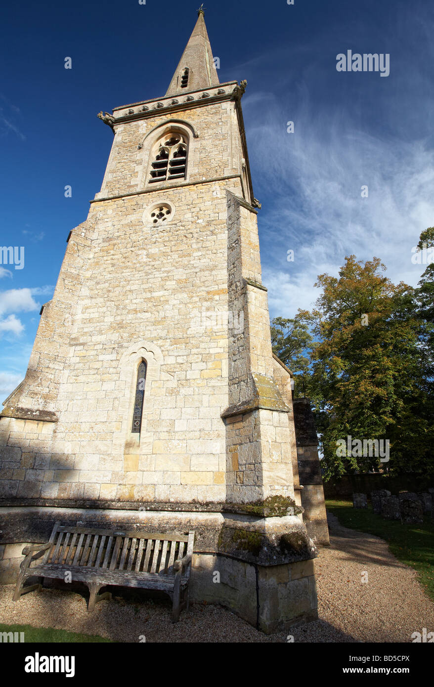 Pfarrei St. Marys Kirche Lower Slaughter Cotswolds Gloucestershire England UK Stockfoto