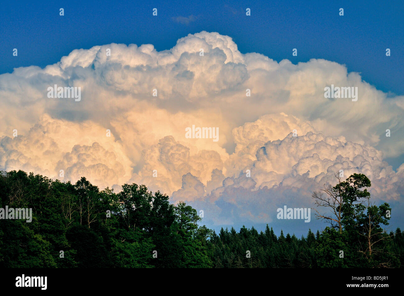 Frankreich: Riesige Wolken am Horizont Stockfoto