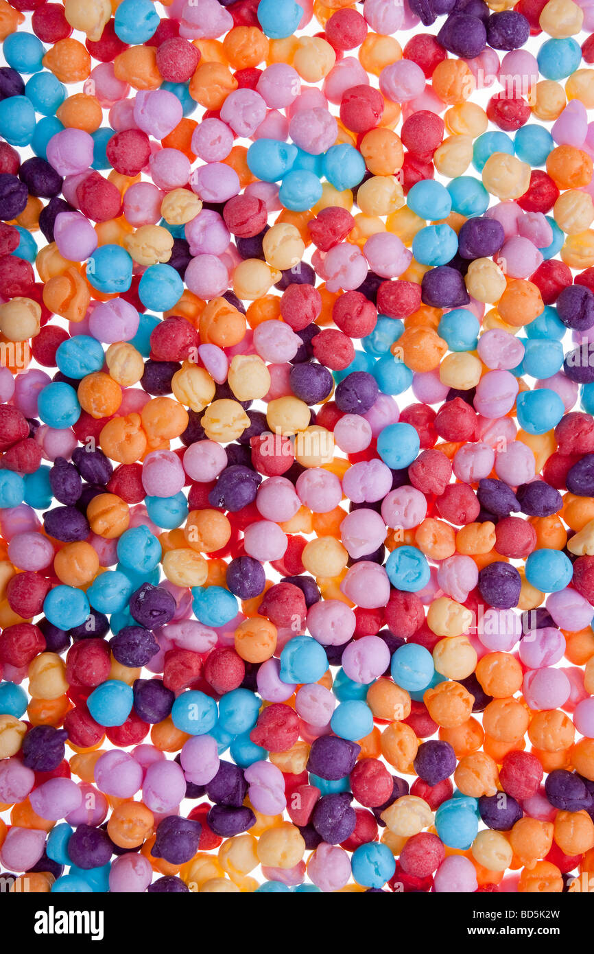 Hell farbige Hintergrundbeleuchtung Süßigkeiten Süßwaren Hintergrund Stockfoto