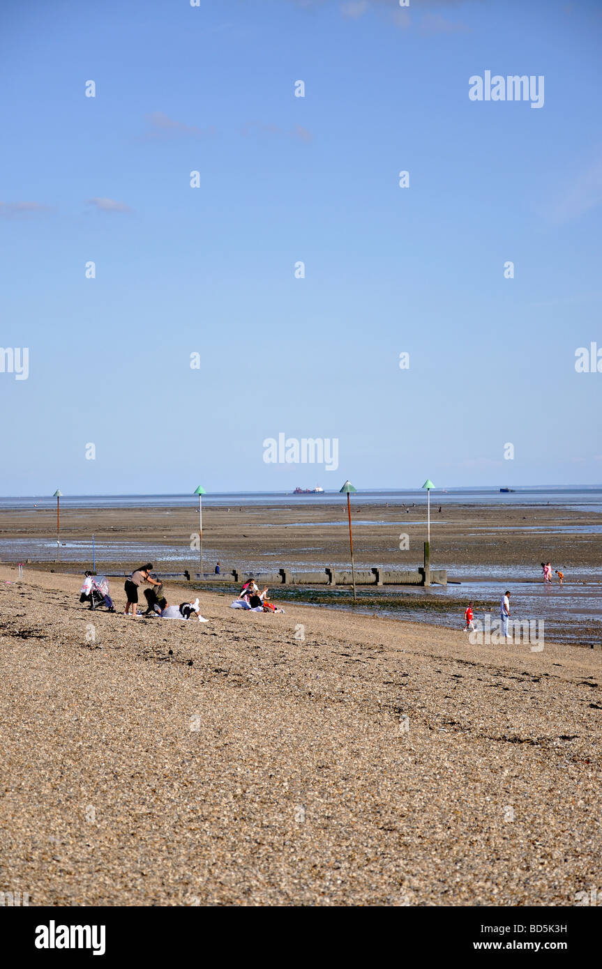 Strand Blick, Southend-on-Sea, Essex, England, Vereinigtes Königreich Stockfoto