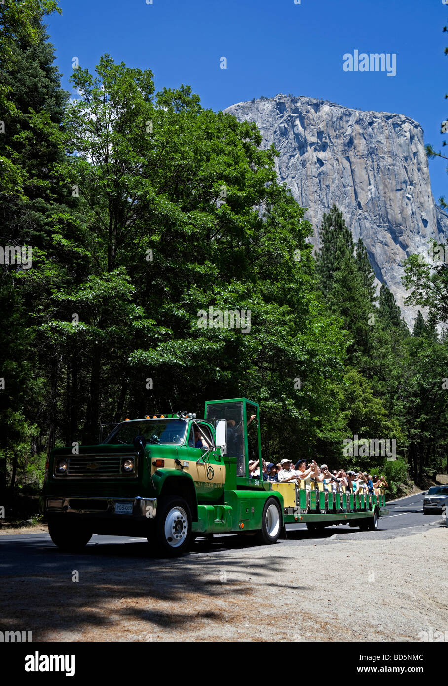 Tal Boden Tour Fahrzeug, Yosemite-Nationalpark, Kalifornien USA Stockfoto