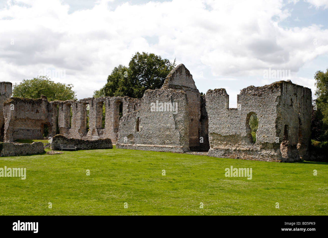 Ansicht der Bischofspalast Waltham, Hampshire, England. Stockfoto