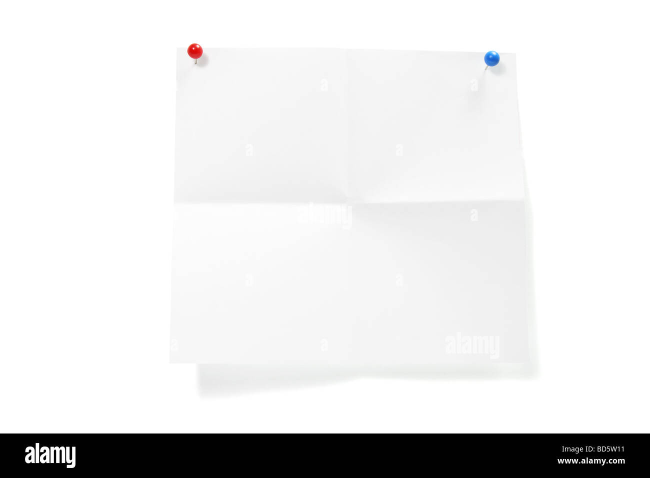 Papier mit Pins Stockfoto