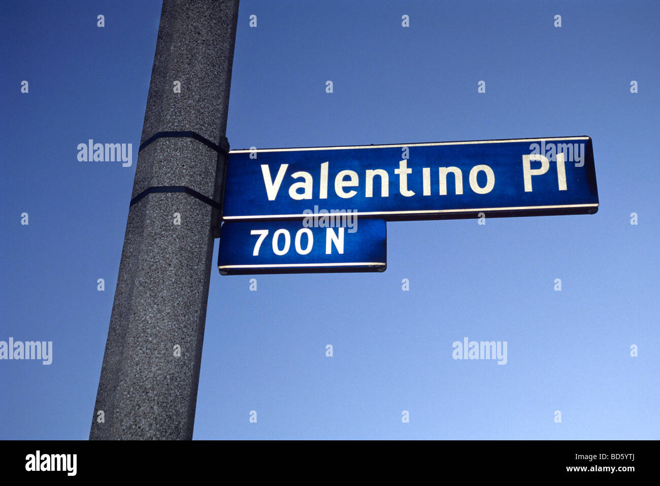 Straßenschild in Hollywood Stockfoto