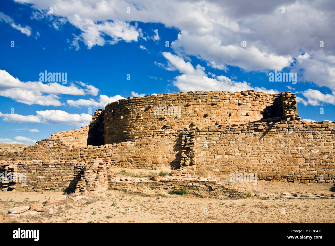 Ruinen im Chaco Culture National Monument Stockfoto