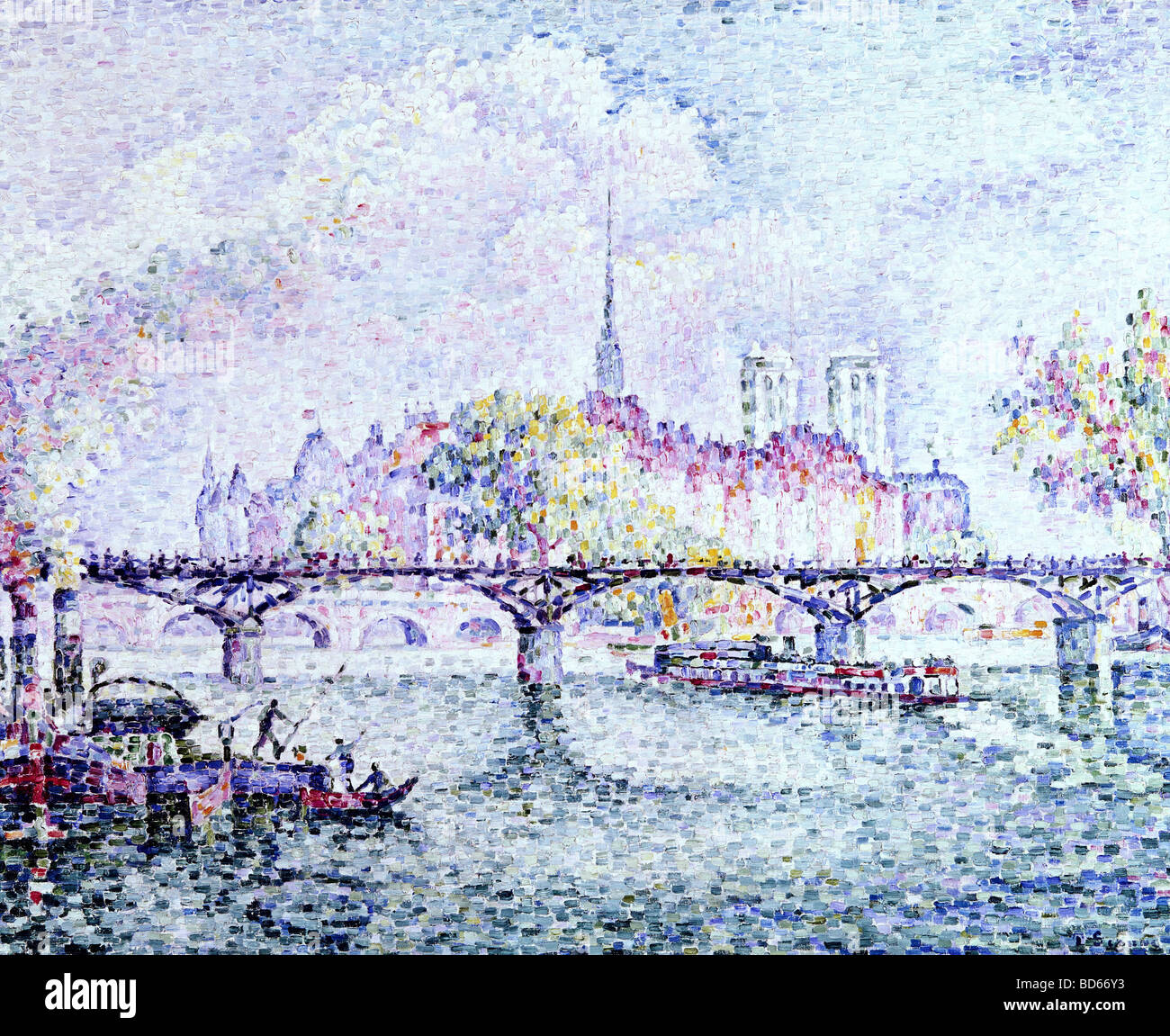 Bildende Kunst, Signac, Paul, (1863-1935), Malerei, "Paris, Ile De La Cite", 1912, Öl auf Leinwand, Museum Folkwang, Essen, Frenc Stockfoto