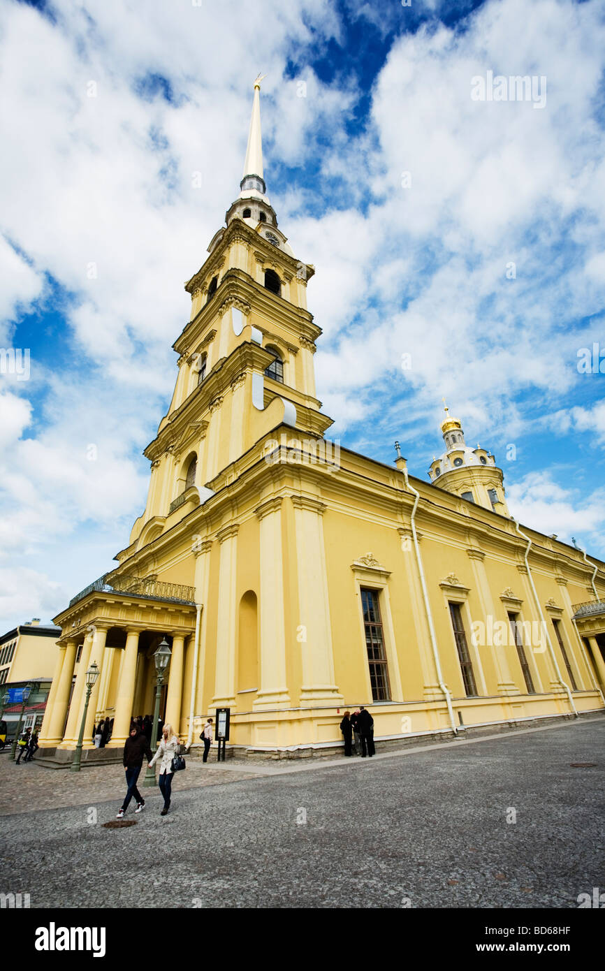Die Peter und Paul Kathedrale in der Peter- und Paul-Festung in St. Petersburg, Russland. Stockfoto