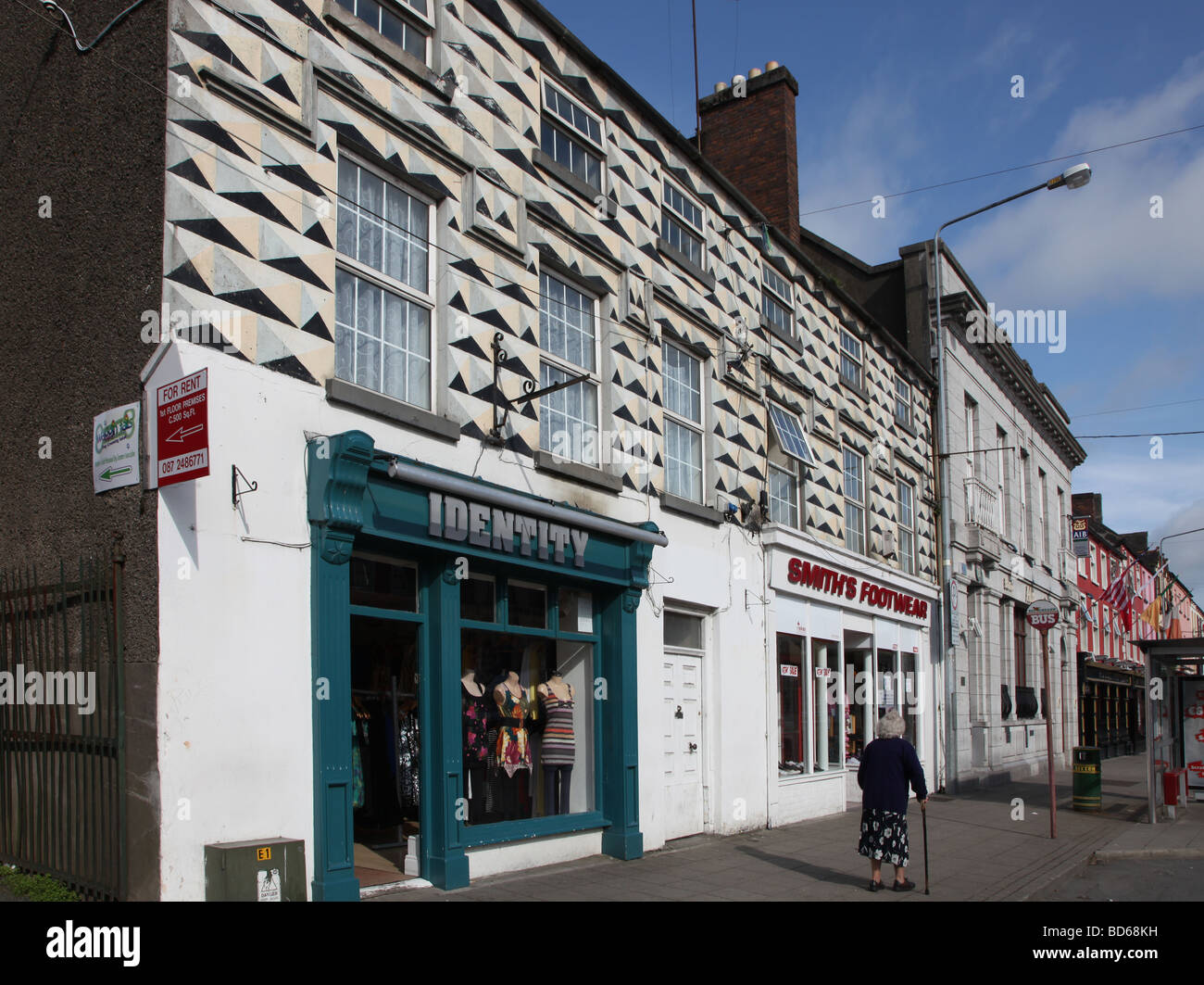 Kitsch Trompe l Oeil Shops Carrickmacross Co Monaghan Stockfoto