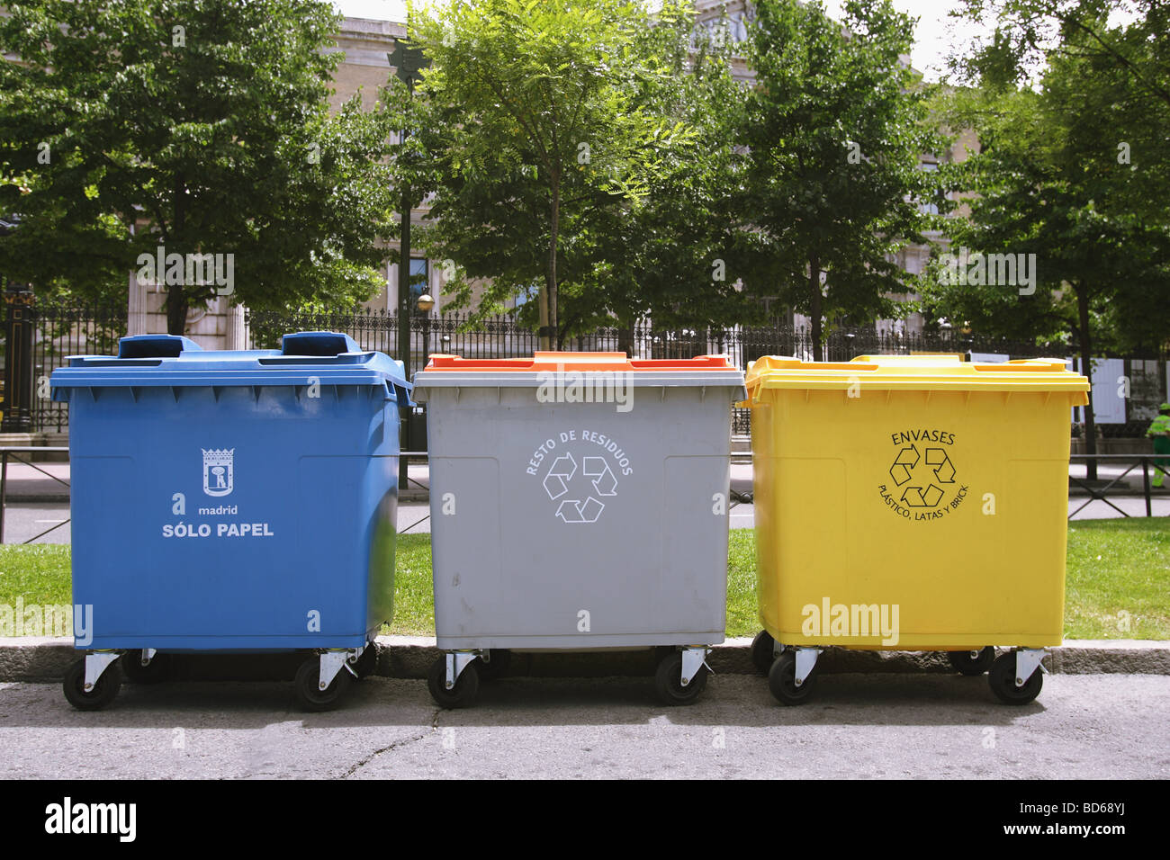 Madrid, Spanien-Müll Stockfoto