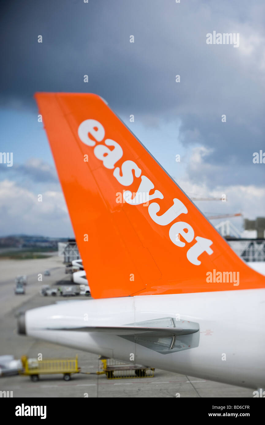 Flugzeug der low-cost Fluggesellschaft "Easyjet" Stockfoto