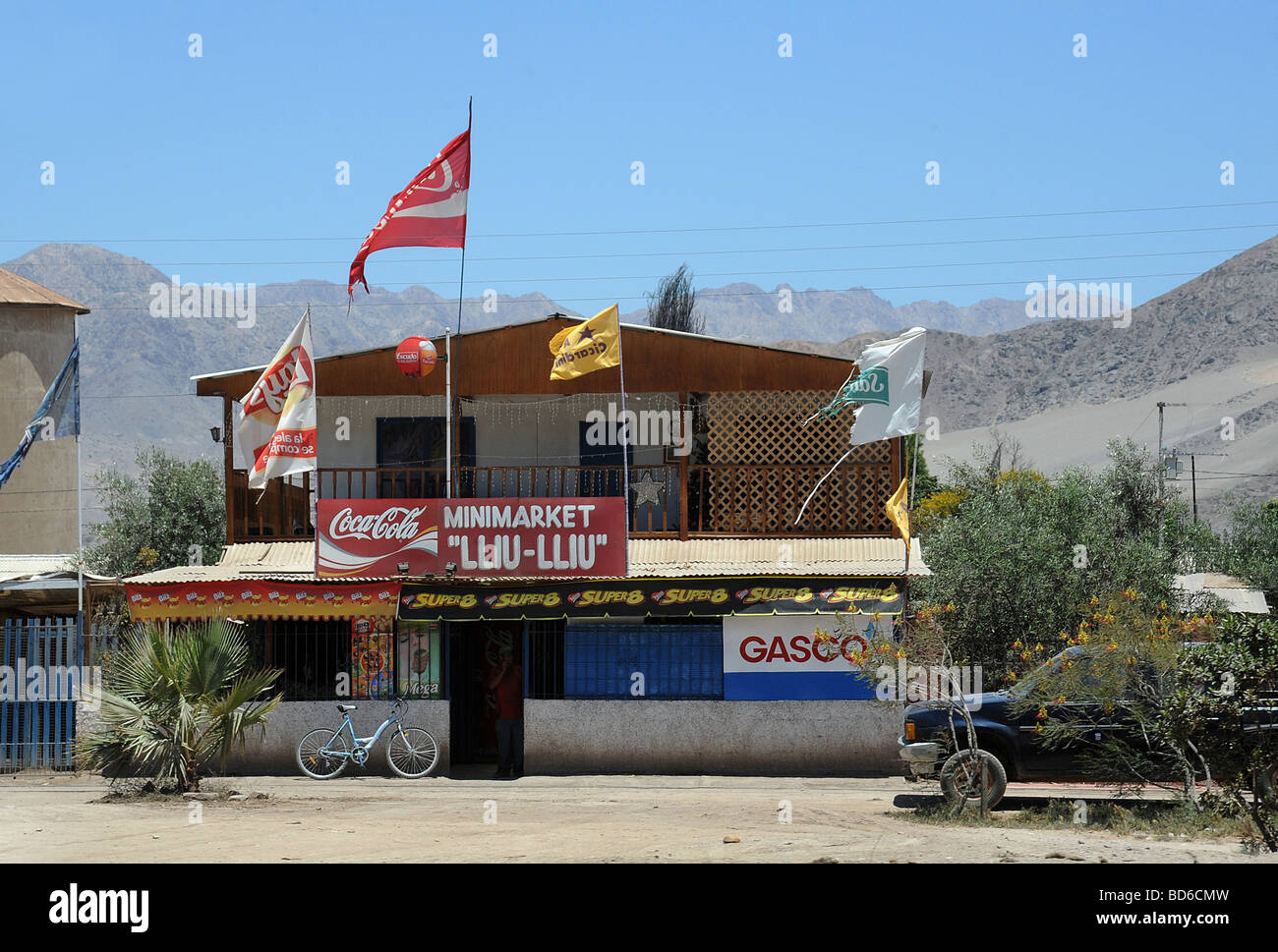 Chile: Dorf in der chilenischen Wüste Stockfoto