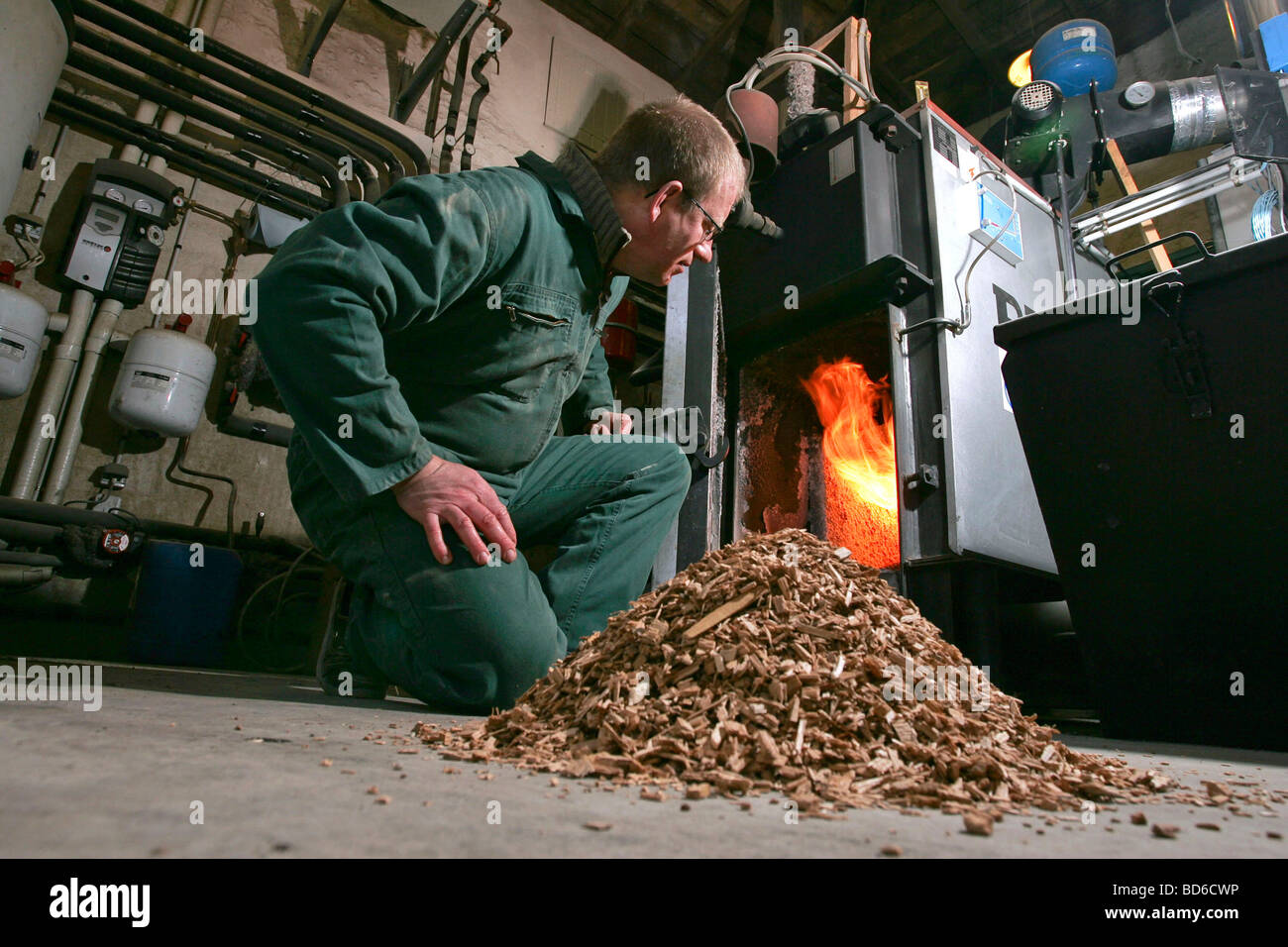 Saint-Martial-Sur-Né (17): Nutzung alternativer Energien. Stockfoto
