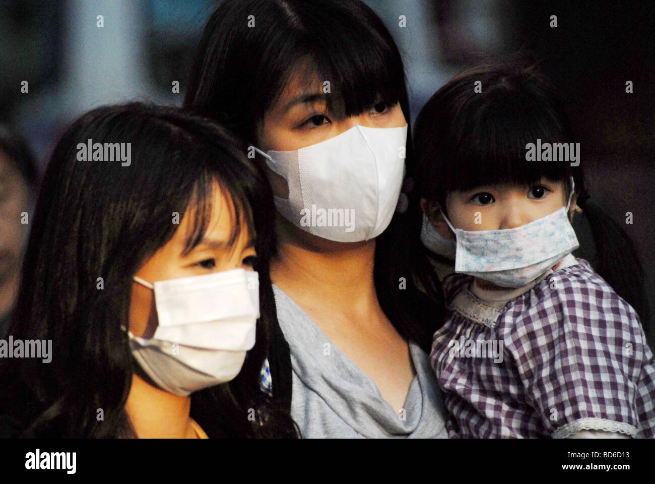 Japan, Tokio: Schweinegrippe, Influenza Pandemie Warnstufe 6. 2009/05/20 Stockfoto