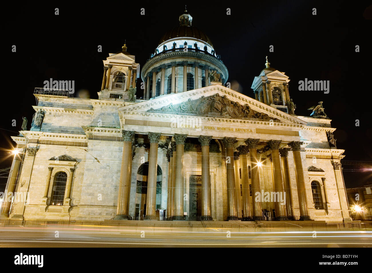 St. Isaaks Kathedrale in St. Isaak Platz in St. Petersburg, Russland. Stockfoto