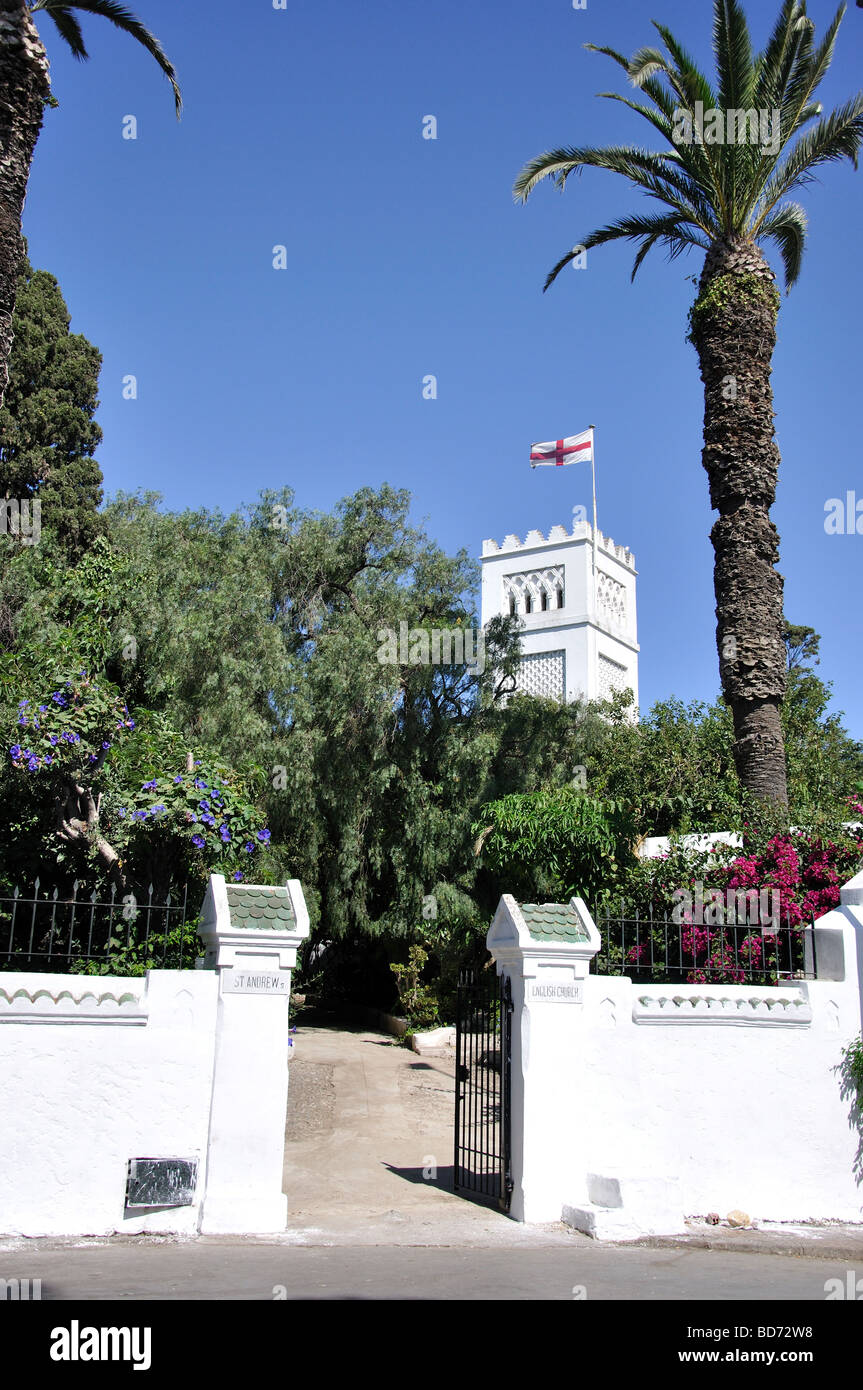 St.Andrew der englischen Kirche, Rue d ' Angleterre 50, Socco, Tanger, Tanger-Tétouan Region, Marokko Stockfoto