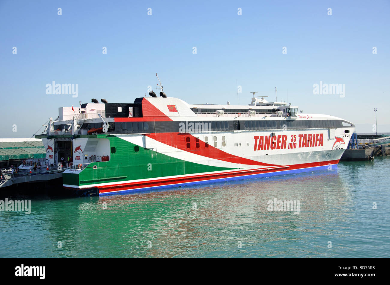 Tanger nach Tarifa Tanger FRS High Speed Fähre, Tanger, Tanger-Tétouan Region, Marokko Stockfoto