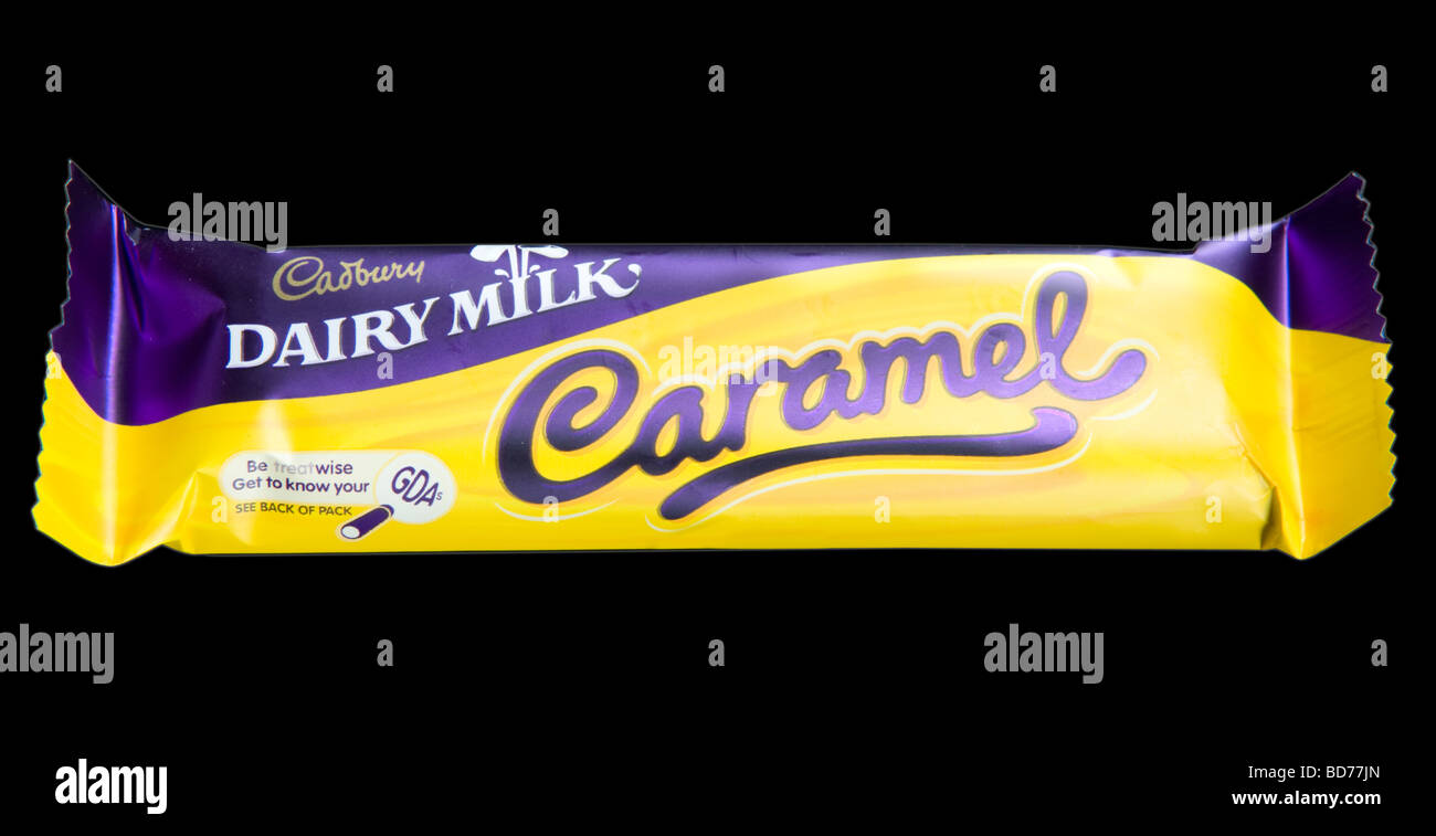 Cadbury Caramel Schokoriegel im Studio gedreht Stockfoto