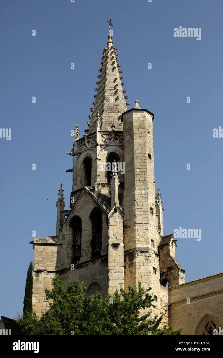 Turm der Kirche Saint-Pierre in Avignon Provence Frankreich Europa Stockfoto