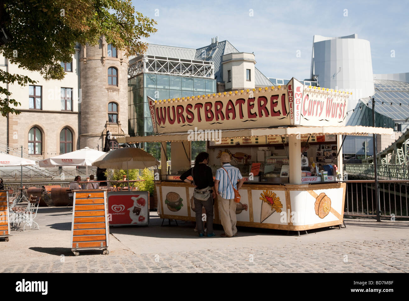 Wurst Stand in Köln Stockfoto