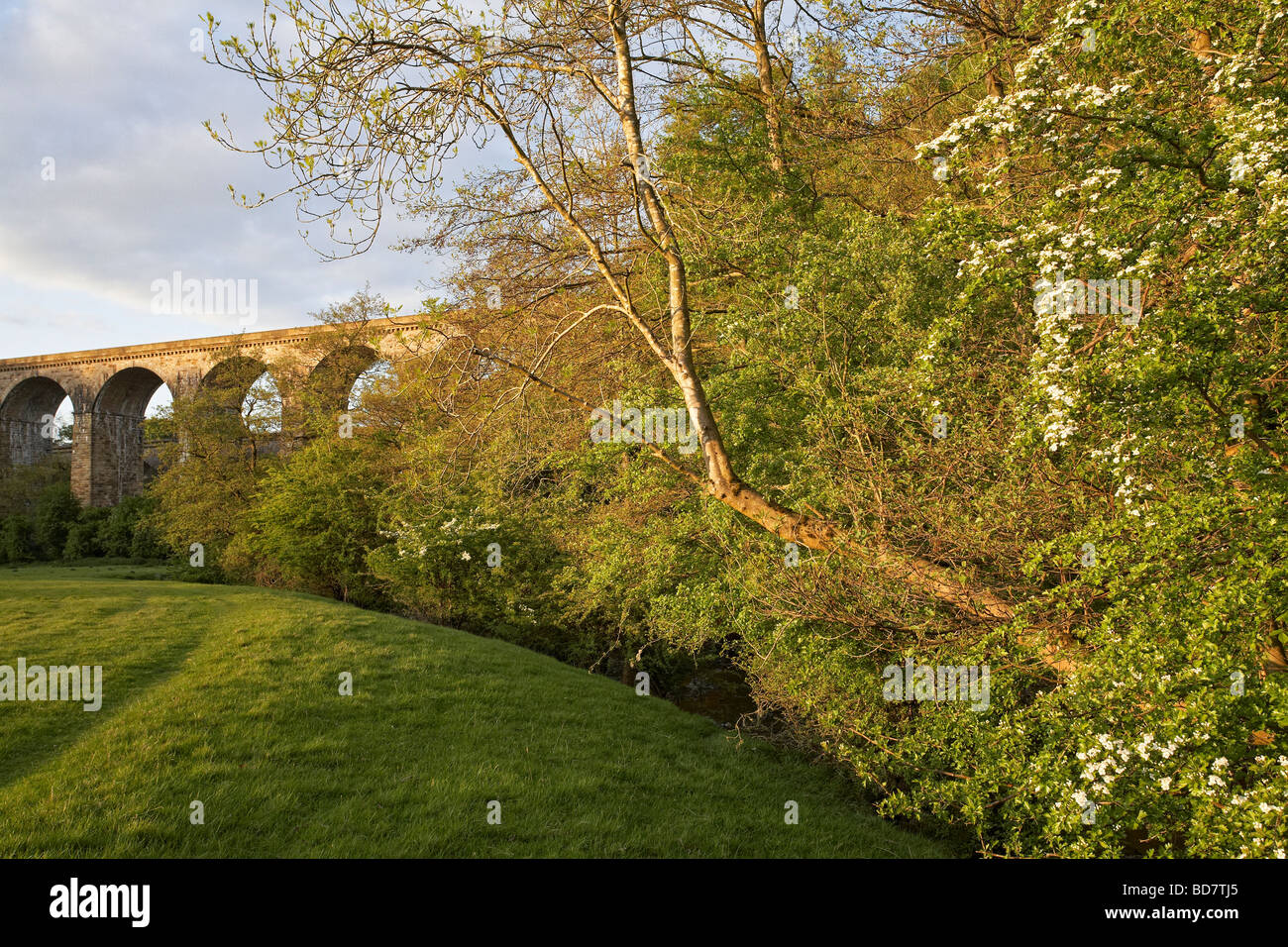 Chirk Aquädukt und Viadukt Wales UK Stockfoto