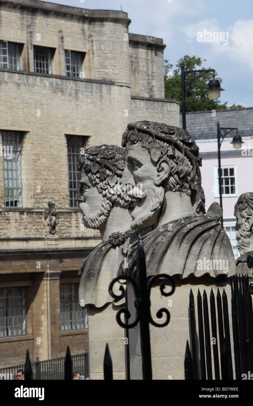 Sheldonian Statue, oxford Stockfoto