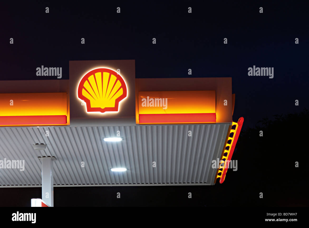Shell-Tankstelle Stockfoto