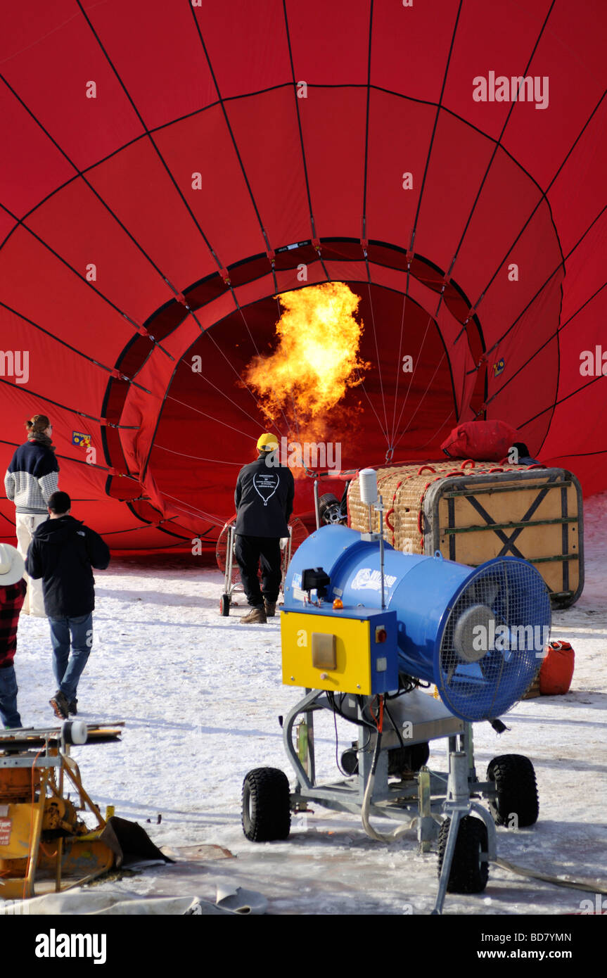 2008-Chateau-d Oex Hot Air Balloon Festival Schweiz Europa Stockfoto