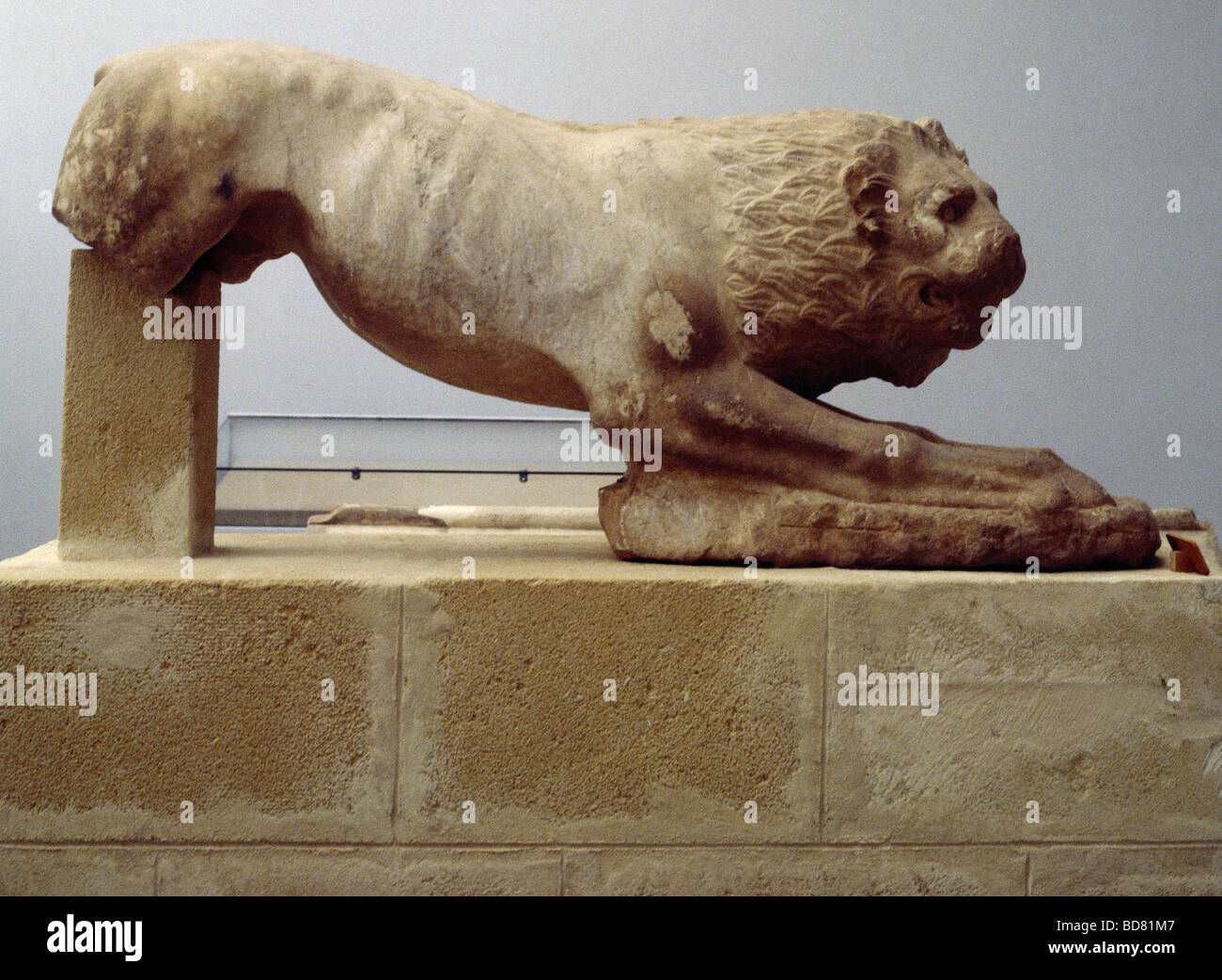 Bildende Kunst, antike, Griechenland, Skulptur, Lion, Marmor, 5./4. Jahrhundert v. Chr., Museum, Nicosia, Zypern, Artist's Urheberrecht nicht gelöscht werden Stockfoto