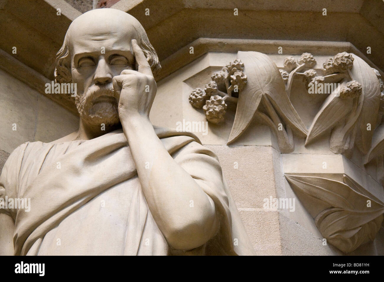 Statue des Aristoteles, Pitt Rivers Museum Oxford Stockfotografie Alamy