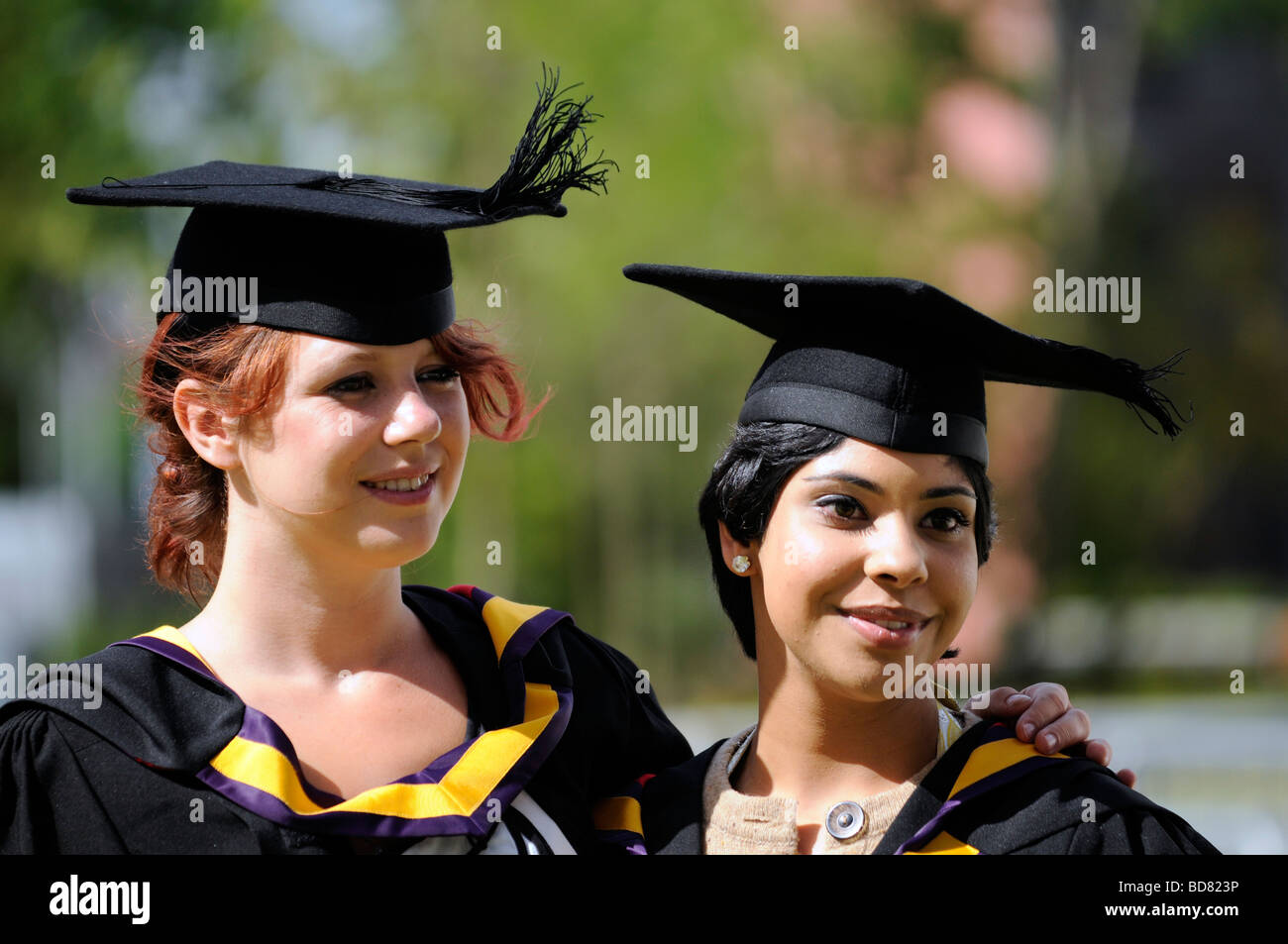 Medical School Absolventen von der University of Manchester, England, UK Stockfoto