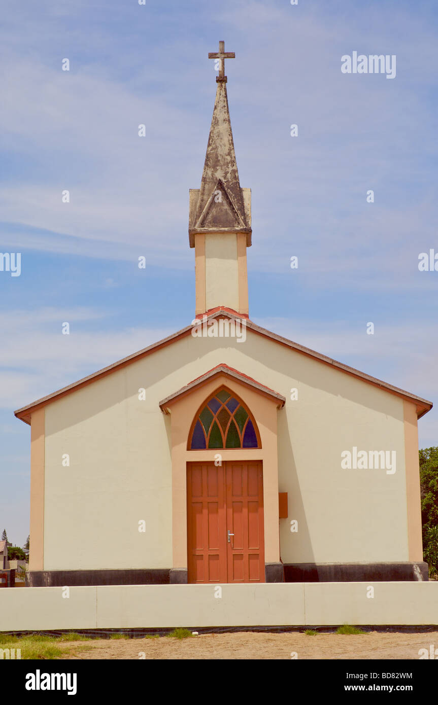 Koloniale Kirche in WalvisBay Stockfoto