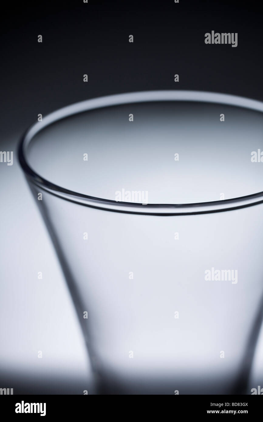 Leere Wasserglas Stockfoto