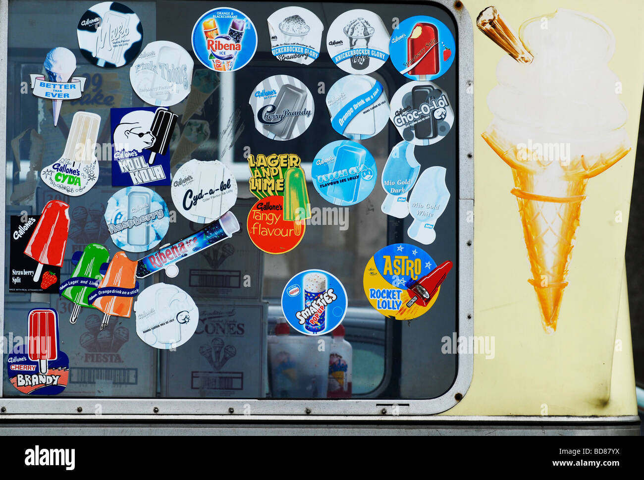 Eine alte Gallones Eis van Northampton UK Stockfoto