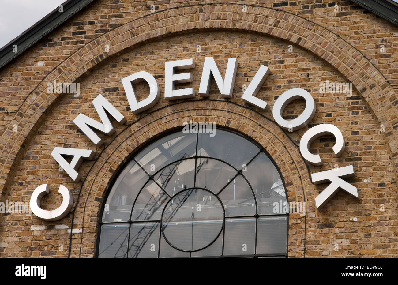 Zeichen für Camden Lock, London Stockfoto