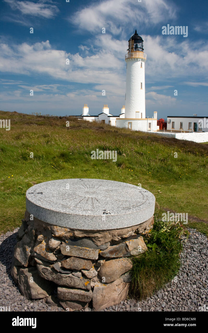 Mull of Galloway Leuchtturm und Topograph Stockfoto